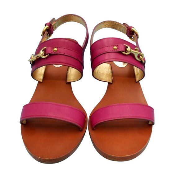 LIKE NEW - Coach Pam Semi Matte Leather Wedges - SIZE 9B - Picture 3 of 6